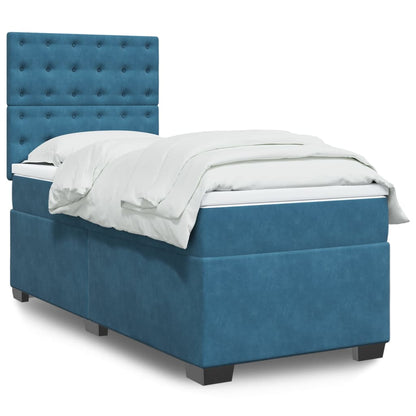 Cama Box Spring Con Colchón Terciopelo