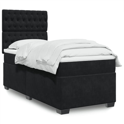 Cama Box Spring Con Colchón Terciopelo