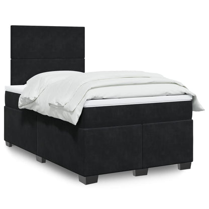 Cama Box Spring Con Colchón Terciopelo