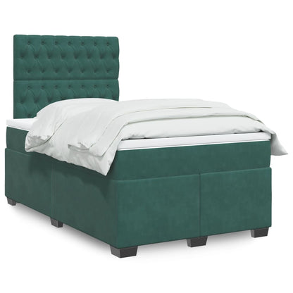 Cama Box Spring Con Colchón Terciopelo