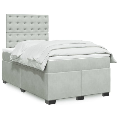 Cama Box Spring Con Colchón Terciopelo