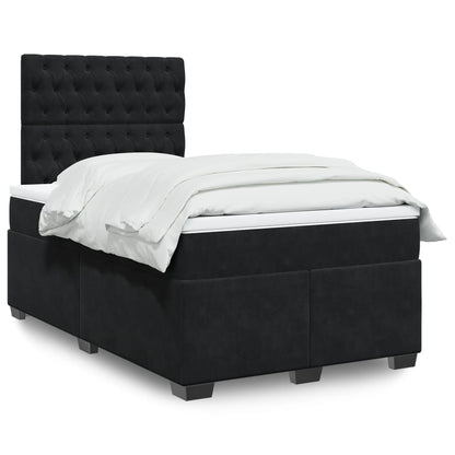 Cama Box Spring Con Colchón Terciopelo