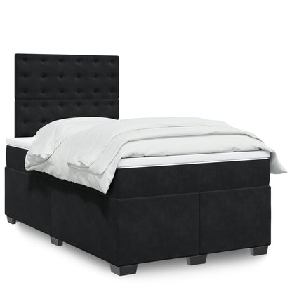 Cama Box Spring Con Colchón Terciopelo