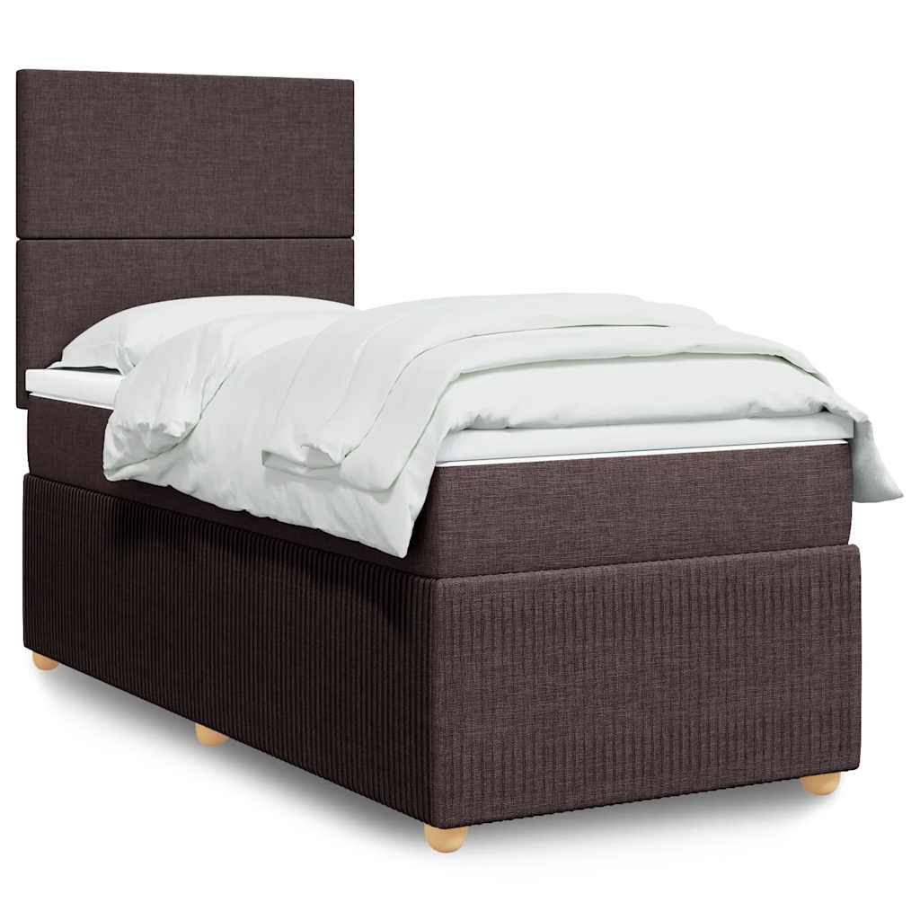 Cama Box Spring Con Colchón Tela