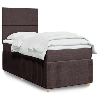 Cama Box Spring Con Colchón Tela