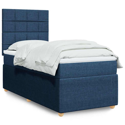 Cama Box Spring Con Colchón Tela