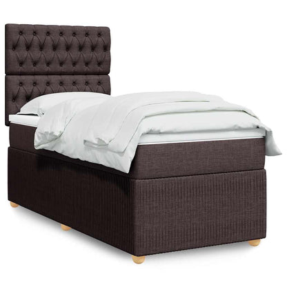 Cama Box Spring Con Colchón Tela