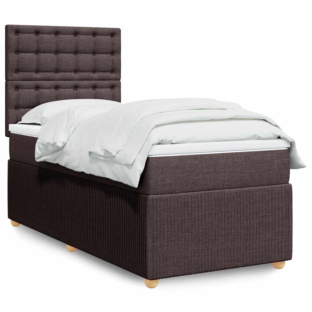 Cama Box Spring Con Colchón Tela