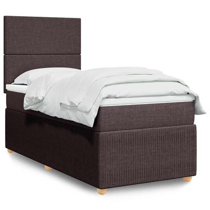 Cama Box Spring Con Colchón Tela