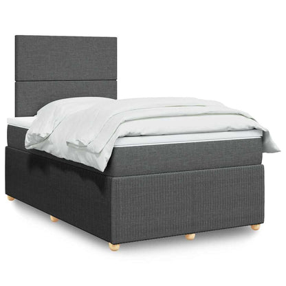 Cama Box Spring Con Colchón Tela