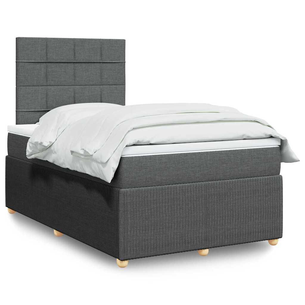 Cama Box Spring Con Colchón Tela