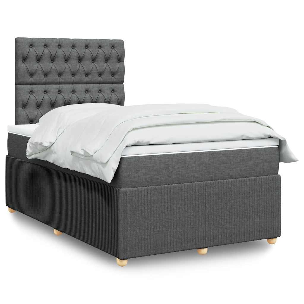 Cama Box Spring Con Colchón Tela