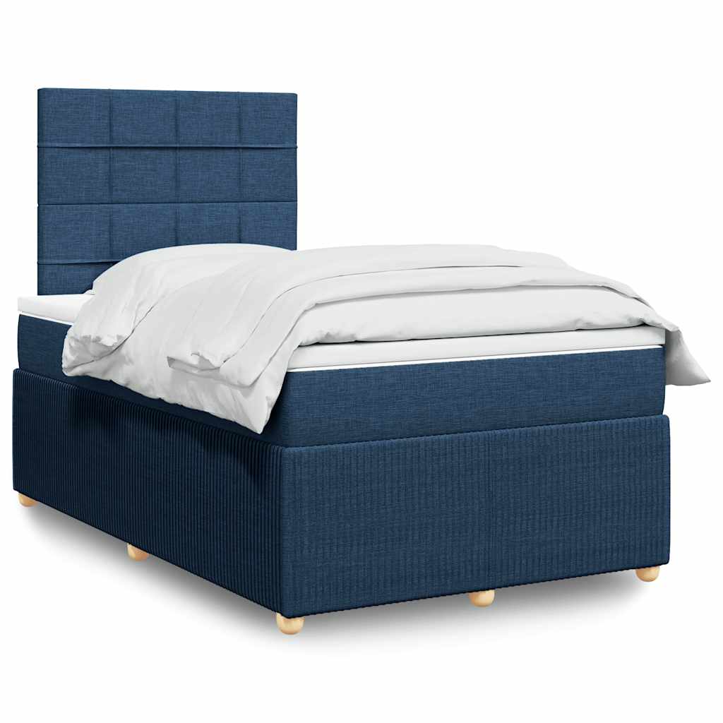 Cama Box Spring Con Colchón Tela