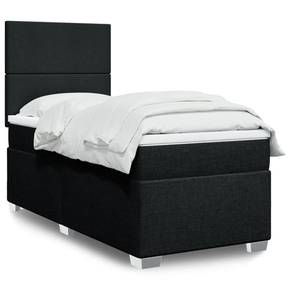Cama Box Spring Con Colchón Tela