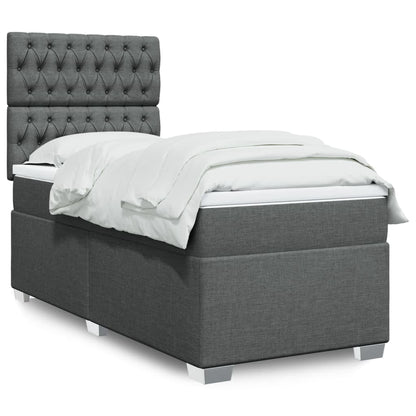 Cama Box Spring Con Colchón Tela
