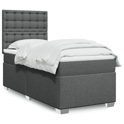 Cama Box Spring Con Colchón Tela