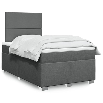 Cama Box Spring Con Colchón Tela