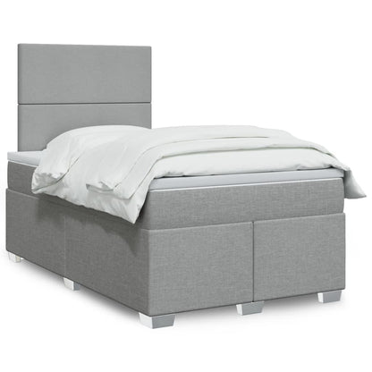 Cama Box Spring Con Colchón Tela