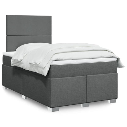 Cama Box Spring Con Colchón Tela