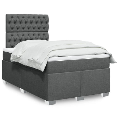 Cama Box Spring Con Colchón Tela