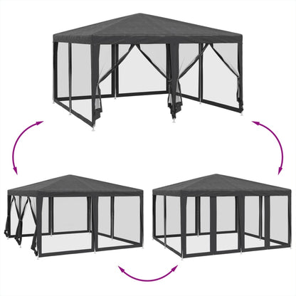 Carpa Para Fiestas 8 Paredes De Malla Hdpe Gris