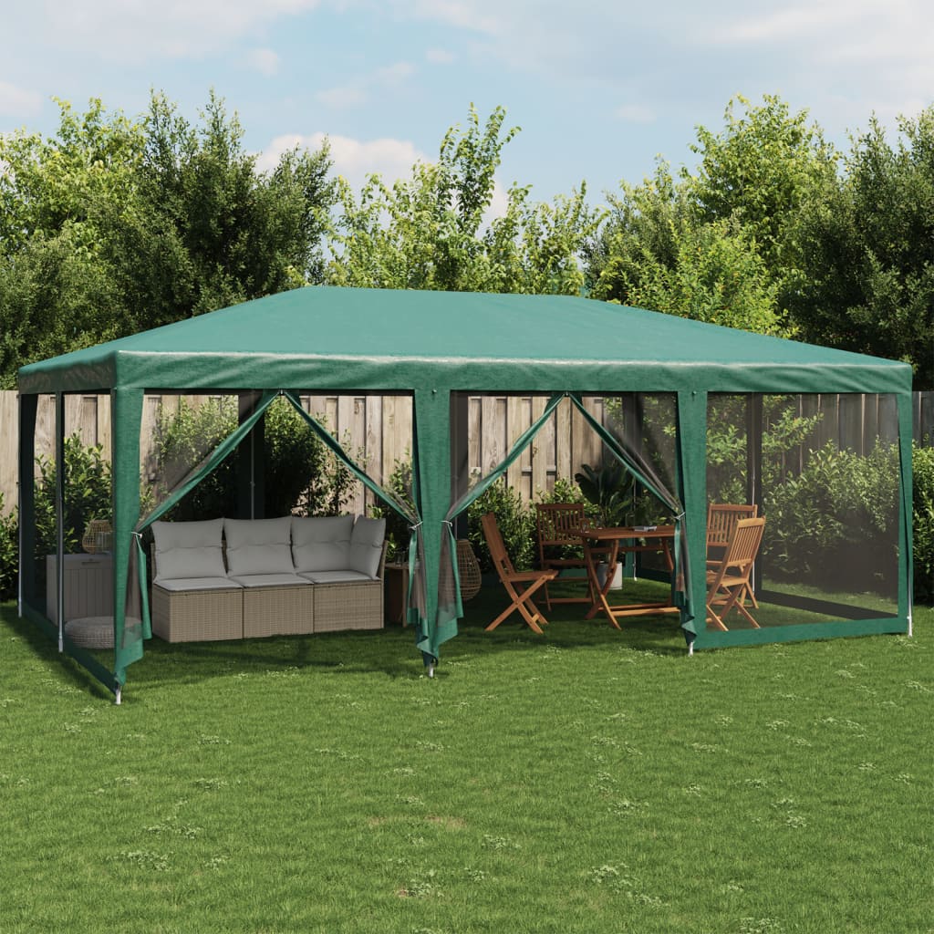Carpa Para Fiestas 8 Paredes De Malla Hdpe Gris