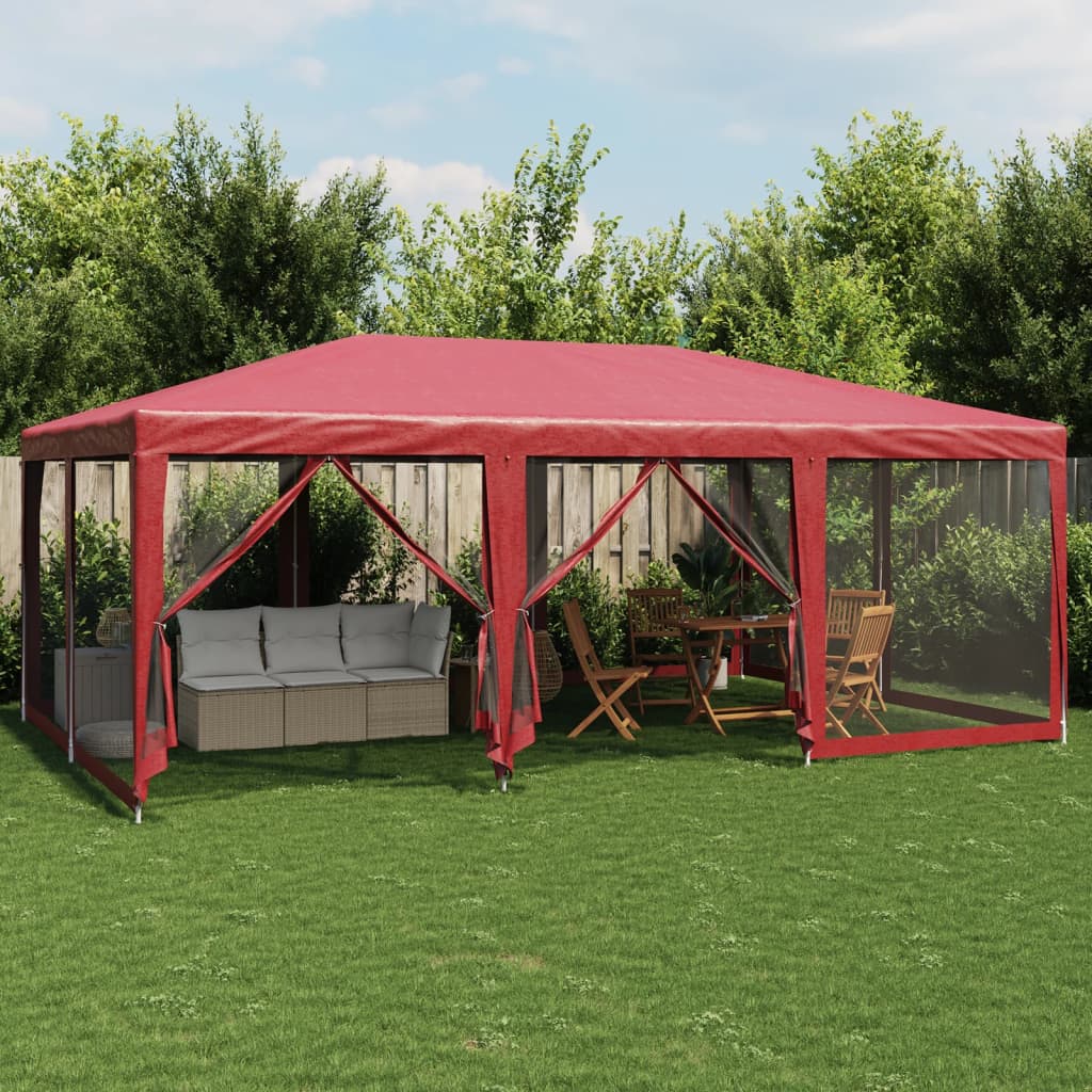 Carpa Para Fiestas 8 Paredes De Malla Hdpe Gris