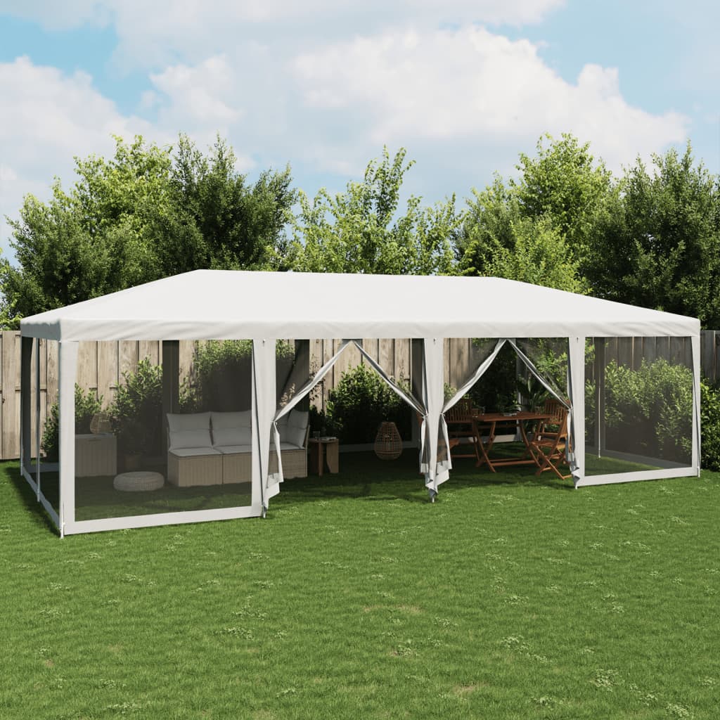 Carpa Para Fiestas 8 Paredes De Malla Hdpe Gris