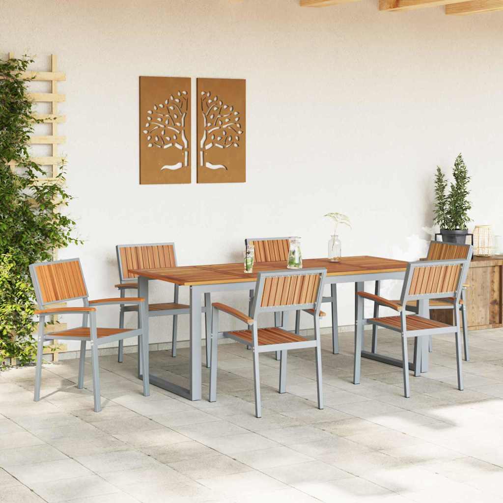 Conjunto De Comedor De Jardín 7 Pcs