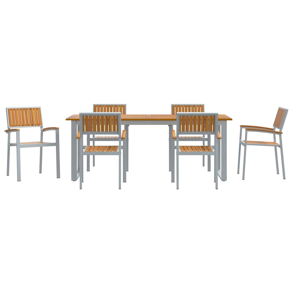 Conjunto De Comedor De Jardín 7 Pcs