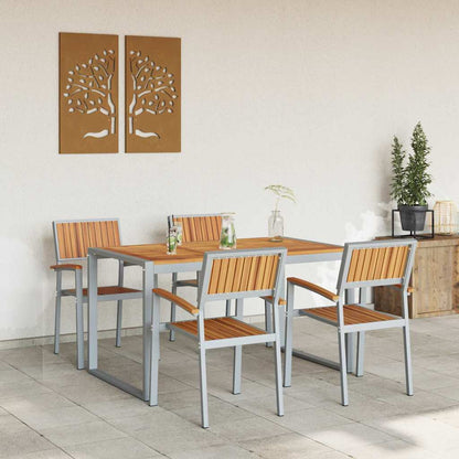 Conjunto De Comedor De Jardín 5 Pcs