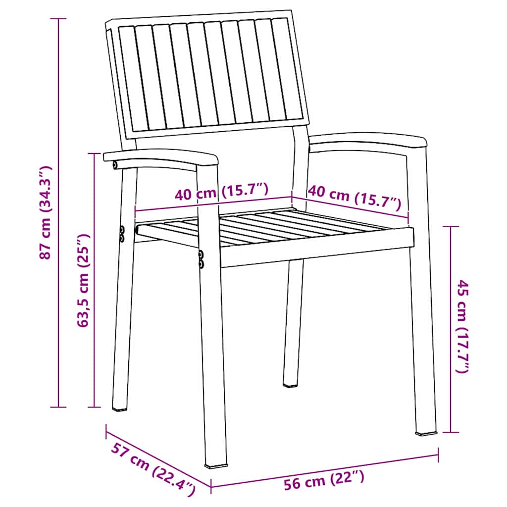Conjunto De Comedor De Jardín 5 Pcs