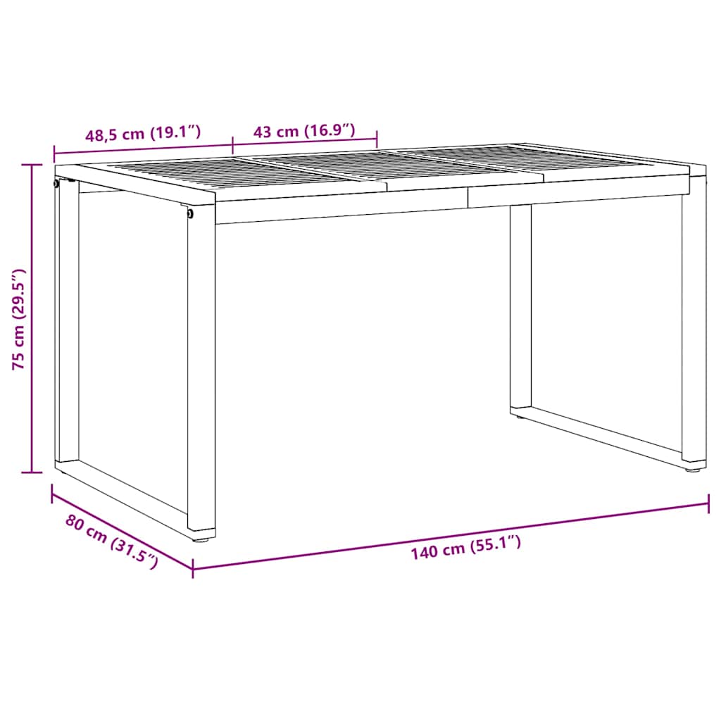 Conjunto De Comedor De Jardín 5 Pcs