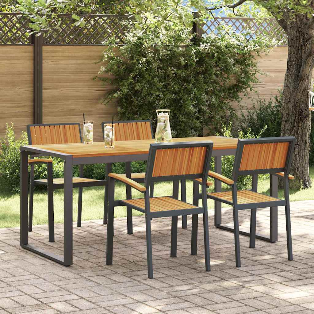 Conjunto De Comedor De Jardín 5 Pcs