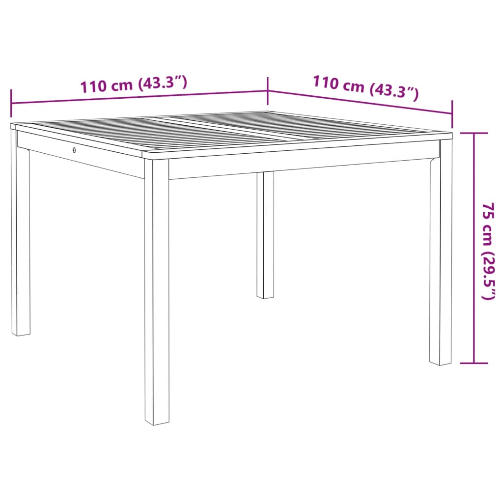 Juego De Comedor De Jardín 3 Piezas Madera Maciza De Acacia