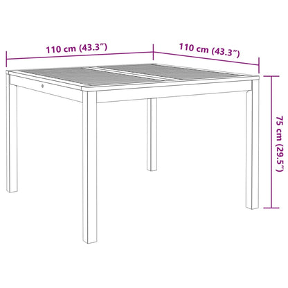 Juego De Comedor De Jardín 3 Piezas Madera Maciza De Acacia