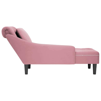 Tumbona Con Almohada Y Reposabrazo Derecho Terciopelo