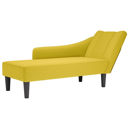 Chaise Longue Con Reposabrazos Derecho Terciopelo Rojo Vino