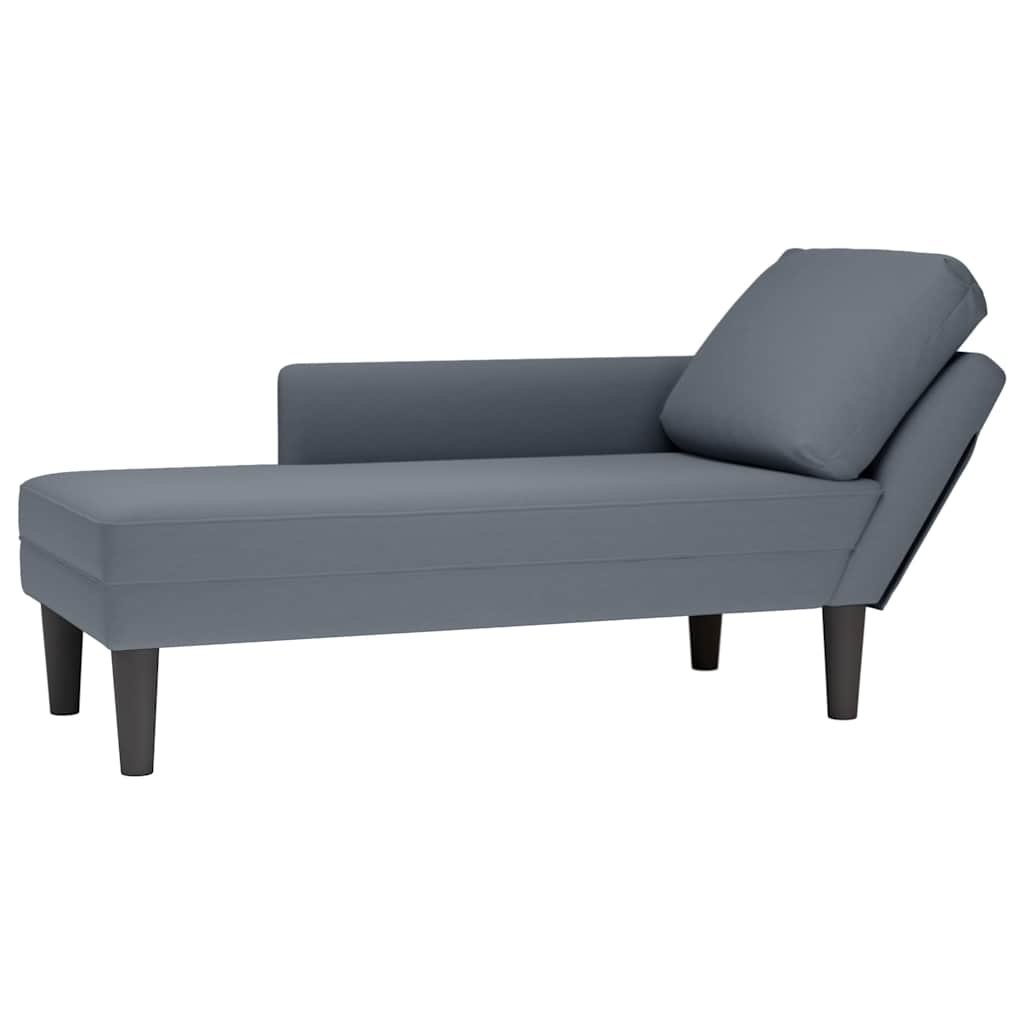Tumbona Con Almohada Y Reposabrazo Derecho Terciopelo