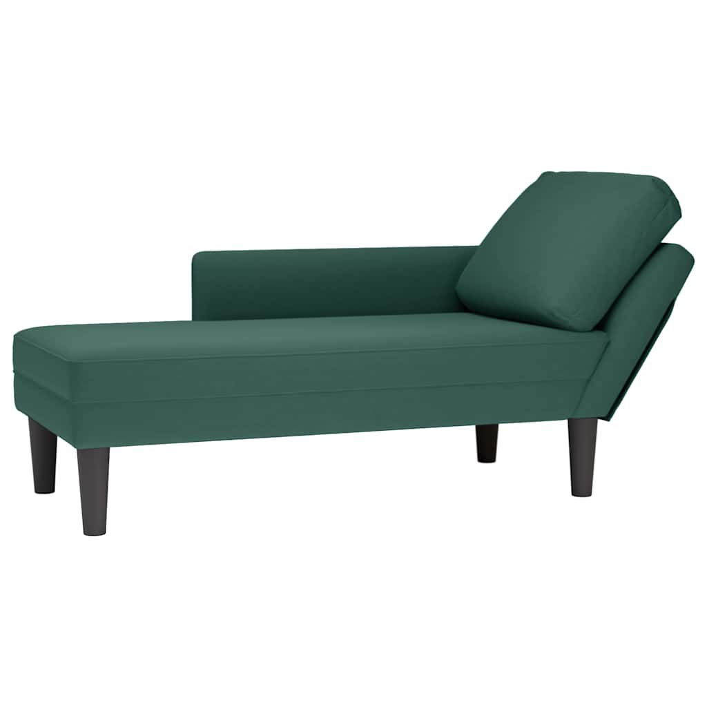 Tumbona Con Almohada Y Reposabrazo Derecho Terciopelo