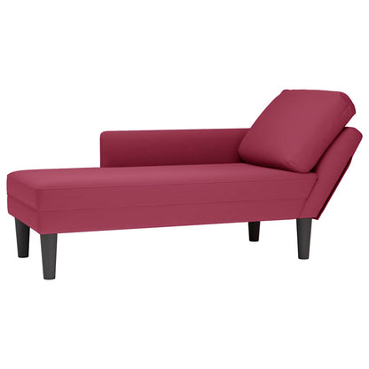 Tumbona Con Almohada Y Reposabrazo Derecho Terciopelo