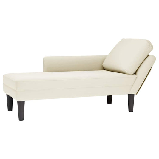 Tumbona Con Almohada Y Reposabrazo Derecho Terciopelo