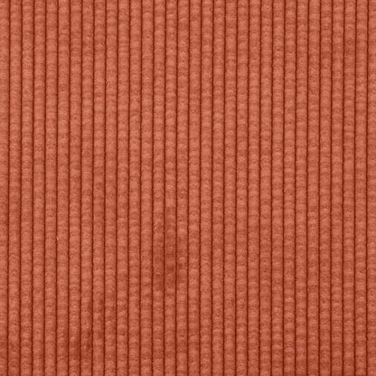 Chaise Longue Con Cojín De Tela De Pana Rojo Y Naranja