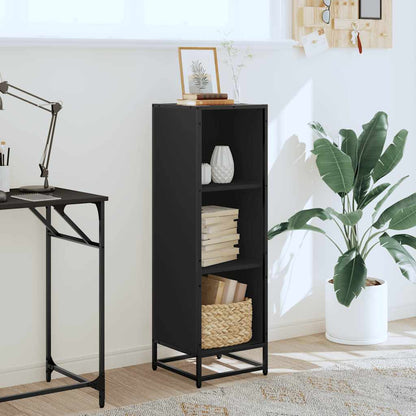 Estantería Librería Madera Ingeniería Negra 33,5X33X107,5 Cm