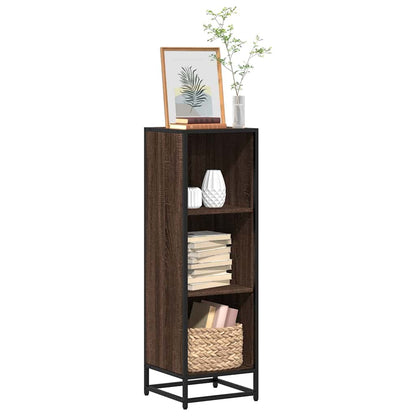 Estantería Librería Madera Ingeniería Negra 33,5X33X107,5 Cm