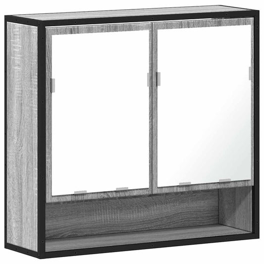 Armario Con Espejo De Baño Madera 65X20X60 Cm
