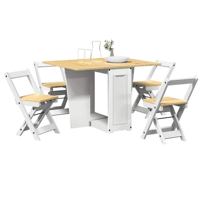 Set Comedor Plegable Mariposa 5 Pzas Corona Madera Pino