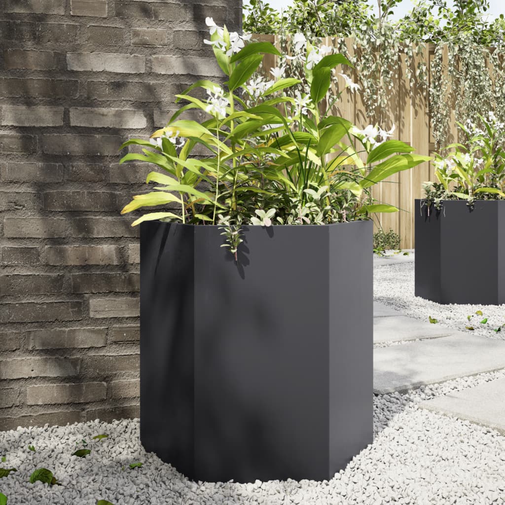 Jardineras Hexagonales Acero Desgastado