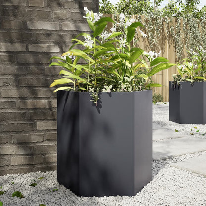 Jardineras Hexagonales Acero Desgastado