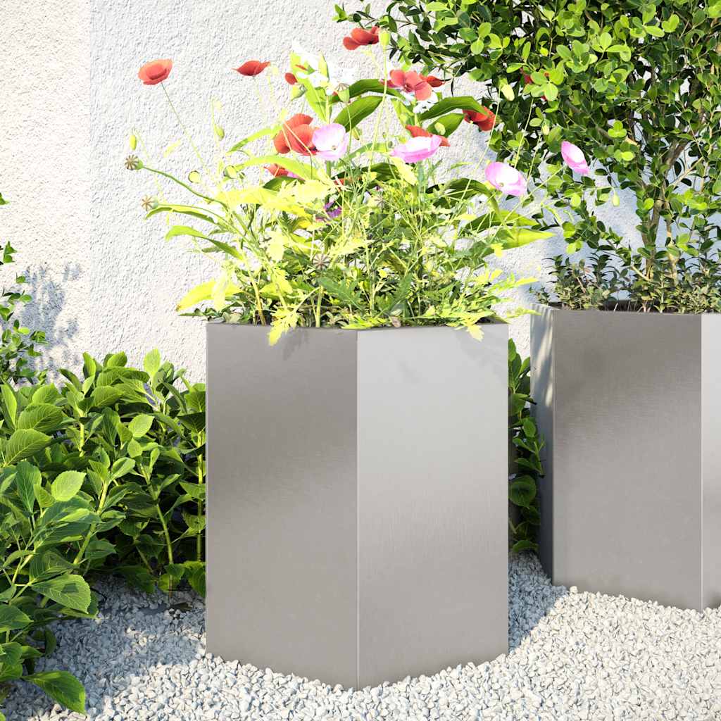 Jardineras Hexagonales Acero Desgastado